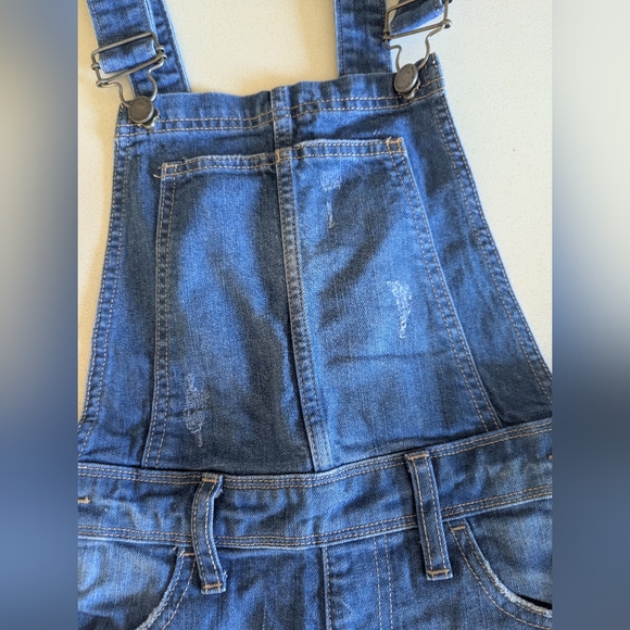 PAIGE Blue Denim Wide-Leg Women's Overalls - Picture 7 of 14